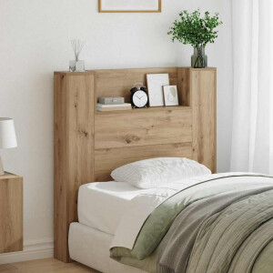 vidaXL Hoofdbord Artisan Eiken 100 x 15 x 103,5 cm Bewerkt hout