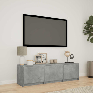 vidaXL TV-kast met LED Beton Grijs 140 x 34 x 40 cm Geconstrueerd hout