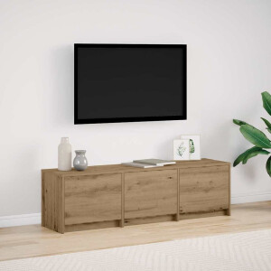 vidaXL TV-kast met LED met lade Ambachtelijk eiken 140 x 34 x 40 cm