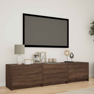 vidaXL TV-kast met LED Bruine eik 165 x 34 x 40 cm Geconstrueerd hout