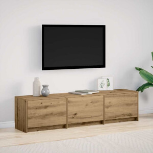 vidaXL TV-kast met LED met lade Ambachtelijk eiken 165 x 34 x 40 cm
