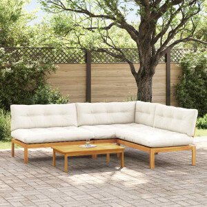vidaXL 4 Stuk Garden Pallet Sofa Units Massief Acaciahout Naturel
