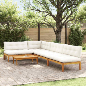 vidaXL 5 Stuk Garden Pallet Sofa Units Massief Acaciahout Naturel