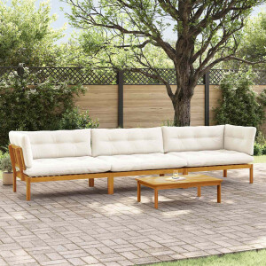 vidaXL 4 Stuk Garden Pallet Sofa Units Massief Acaciahout Naturel