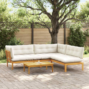vidaXL 4 Stuk Garden Pallet Sofa Units Massief Acaciahout Naturel