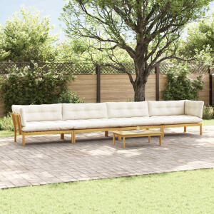 vidaXL 5 Stuk Garden Pallet Sofa Units Massief Acaciahout Licht Bruin