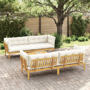 vidaXL 5 Stuk Garden Pallet Sofa Units Massief Acaciahout Licht Bruin