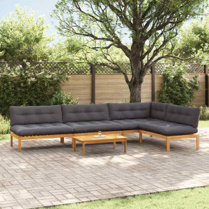 vidaXL 5 Stuk Garden Pallet Sofa Units Massief Acaciahout Naturel