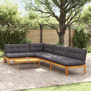vidaXL 5 Stuk Garden Pallet Sofa Units Massief Acaciahout Naturel
