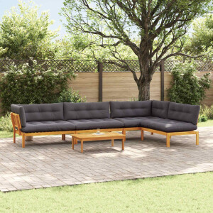 vidaXL 5 Stuk Garden Pallet Sofa Units Massief Acaciahout Naturel