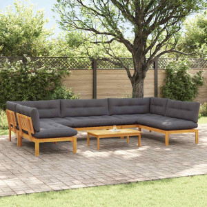 vidaXL 6 Stuk Garden Pallet Sofa Units Massief Acaciahout Naturel