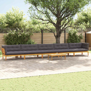 vidaXL 6 Stuk Garden Pallet Sofa Units Massief Acaciahout Naturel