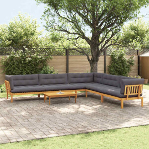 vidaXL 6 Stuk Garden Pallet Sofa Units Massief Acaciahout Naturel