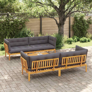 vidaXL 5 Stuk Garden Pallet Sofa Units Massief Acaciahout Naturel