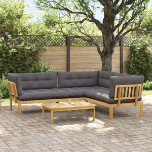 vidaXL 4 Stuk Garden Pallet Sofa Units Massief Acaciahout Licht Bruin