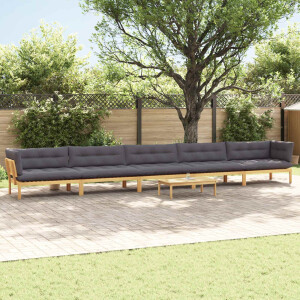 vidaXL 6 Stuk Garden Pallet Sofa Units Massief Acaciahout Licht Bruin