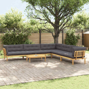 vidaXL 6 Stuk Garden Pallet Sofa Units Massief Acaciahout Licht Bruin