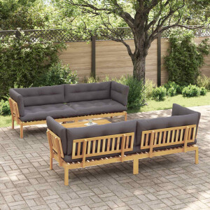 vidaXL 5 Stuk Garden Pallet Sofa Units Massief Acaciahout Licht Bruin