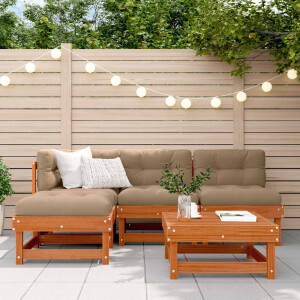 vidaXL Tuin loungeset 13 pcs Wasbruin Massief grenenhout