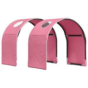 vidaXL Bedtunnel 2 pcs Roze 211 x 52,5 x 2 cm Polyester