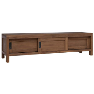 vidaXL Tv-meubel 110 x 30 x 30 cm Massief Teakhout Naturel