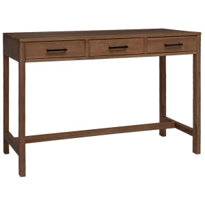 vidaXL Bureau met lades Naturel Massief Teakhout 110 x 50 x 75 cm