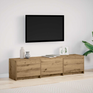 vidaXL TV-kast met LED Artisan Eiken 165 x 34 x 40 cm Bewerkt hout