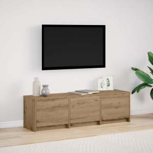 vidaXL TV-kast met LED Artisan Eiken 140 x 34 x 40 cm Bewerkt hout