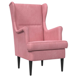 vidaXL Fauteuil Roze Fluweel