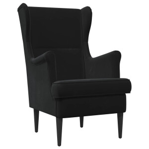 vidaXL Fauteuil Zwart Fluweel