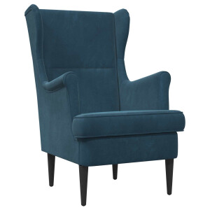 vidaXL Fauteuil Blauw Fluweel