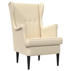 vidaXL Fauteuil Crèmekleurig Stof