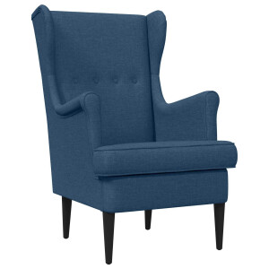 vidaXL Fauteuil Blauw Stof