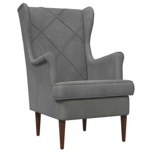 vidaXL Fauteuil Donkergrijs Fluweel