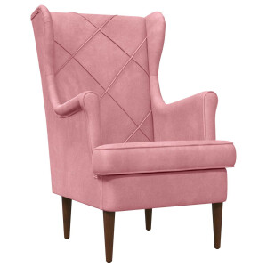 vidaXL Fauteuil Roze Fluweel