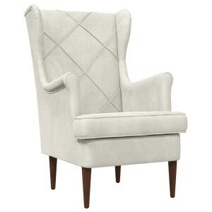 vidaXL Fauteuil Crèmekleurig Fluweel