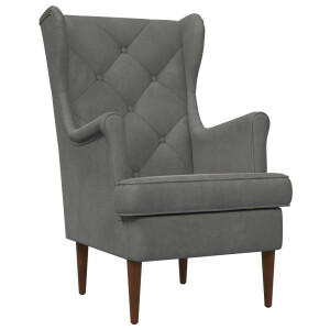 vidaXL Fauteuil Donkergrijs Fluweel