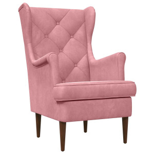 vidaXL Fauteuil Roze Fluweel