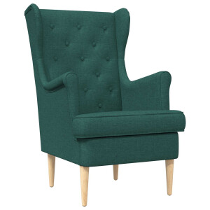 vidaXL Fauteuil Donkergroen Stof