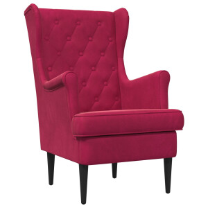 vidaXL Fauteuil Wijnrood Fluweel