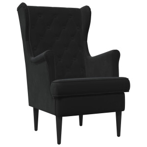vidaXL Fauteuil Zwart Fluweel