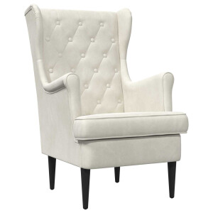 vidaXL Fauteuil Crèmekleurig Fluweel