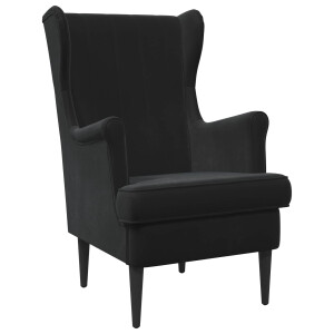 vidaXL Fauteuil Zwart Fluweel