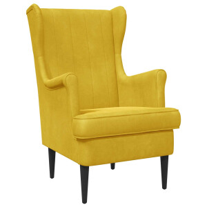 vidaXL Fauteuil Geel Fluweel
