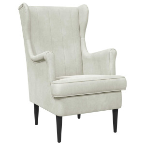 vidaXL Fauteuil Crèmekleurig Fluweel