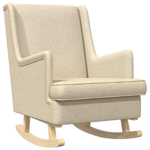vidaXL Schommelstoel Crème 62 x 80 x 85 cm Stof
