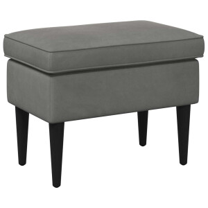 vidaXL Voetenbank Donkergrijs 55 x 35 x 41 cm Fluweel