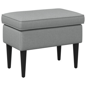 vidaXL Voetenbank Lichtgrijs 55 x 35 x 41 cm Stof