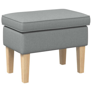 vidaXL Voetenbank Lichtgrijs 55 x 35 x 41 cm Stof