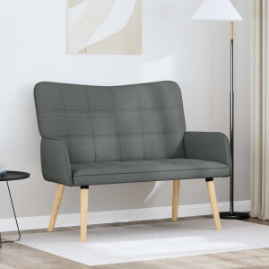 vidaXL 2-Zits Sofa Donkergrijs 115 x 61 x 87 cm Stof